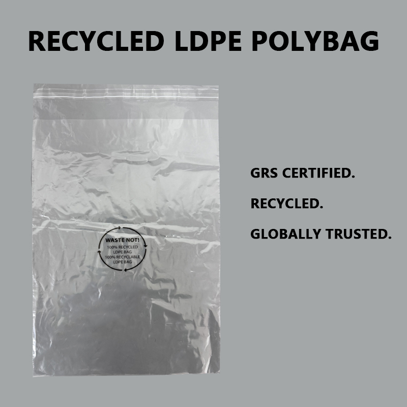 GRS Certified Recycled LDPE Poly Bags podporuje udržitelné balení pro globální značky