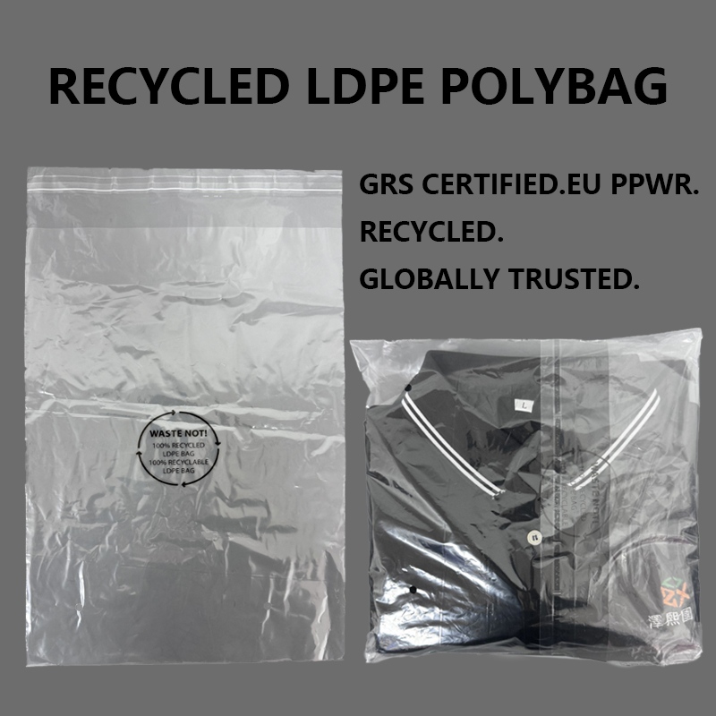 Vlastní recyklovaný LDPE polybag pro balení oděvů