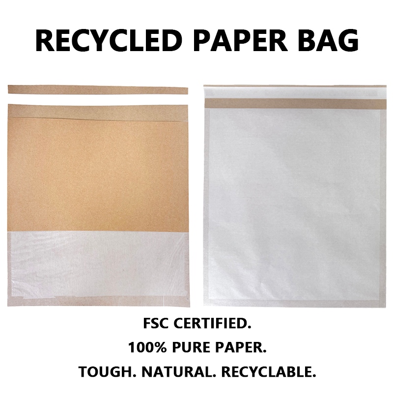 Vlastní recyklovaný papírový sáček pro udržitelné balení